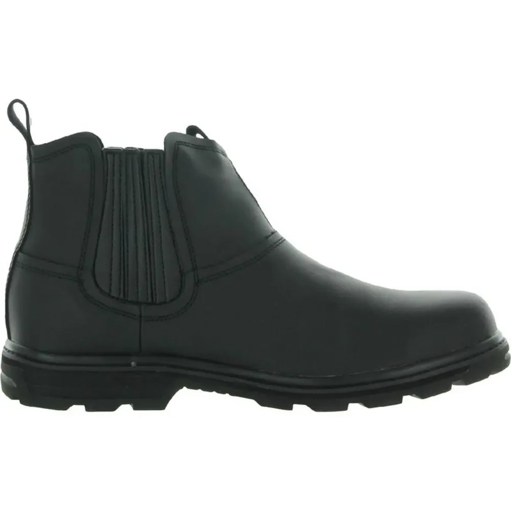 Skechers Mens Orsen Black Leather Casual Pull On Ankle Boots Shoes Used_3